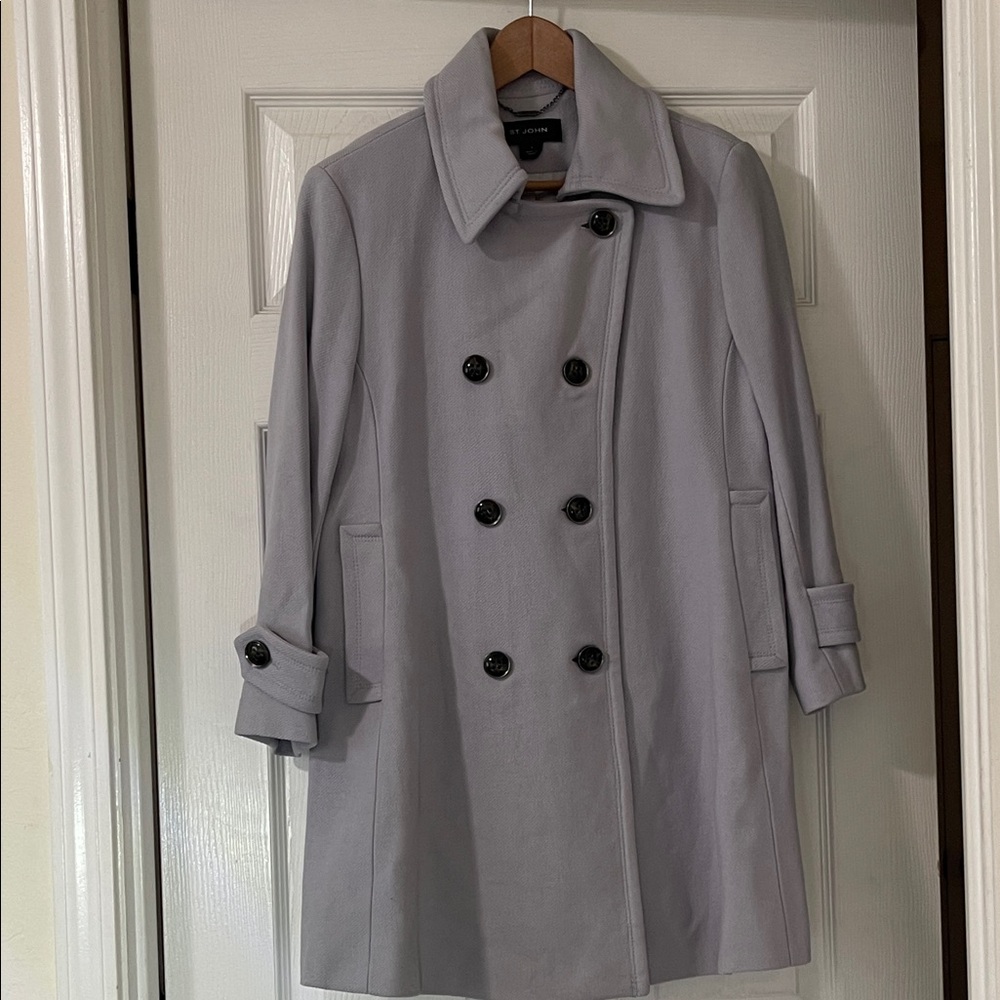 St. John Light Blue  Pea Coat